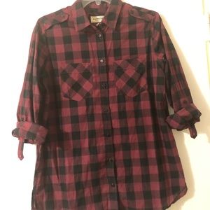 Plaid button down shirt